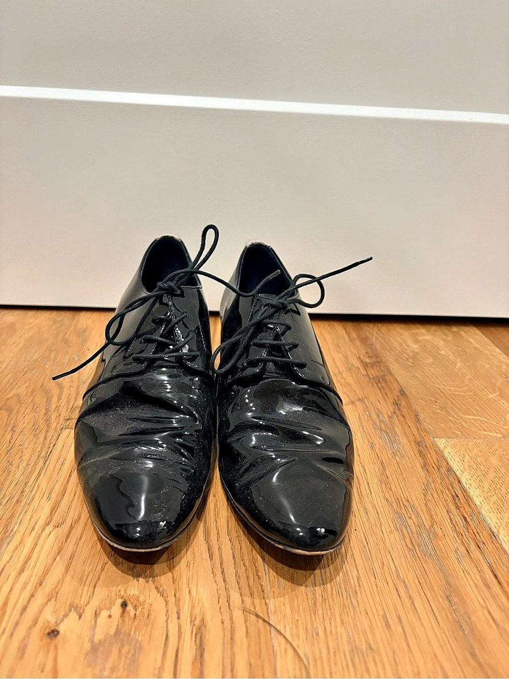 Giuseppe Zanotti Patent Oxfords with Leopard Heel